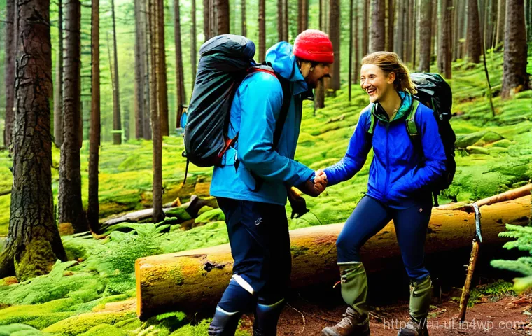 극한 환경 여행 안전을 위한 팀 구성 방법 - **Prompt:** A diverse group of four to five adventurers, including men and women of various ages (al...