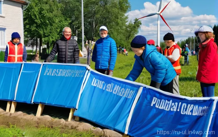극한 환경에서의 기후 변화 대처 전략 - **Prompt:** A cozy, warm interior of a modern, well-insulated home in a snowy Russian countryside du...